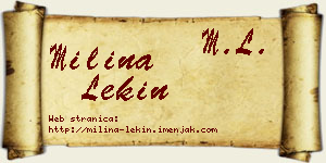 Milina Lekin vizit kartica